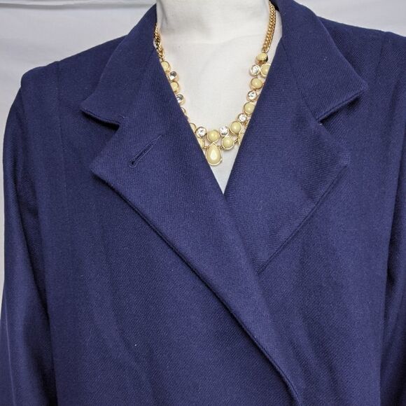 Vintage Navy wool double breasted coat - Picture 6 of 16